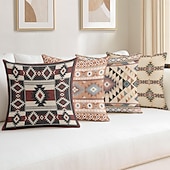 abordables Style Vintage-Housse de coussin décoratif vintage sud-ouest 1PC coussin carré en doux pour canapé housse de coussin pour chambre salon chaise