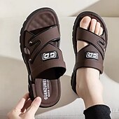 billige Uformelle sandaler-menns uformelle sandaler med åpen tå - komfortable justerbare stropper med sklisikker såle for sommerstrand- og utendørsbruk