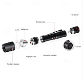 abordables Linternas-Linterna ultravioleta multifunción de 6 piezas, linternas de luz negra para exteriores a prueba de agua y caminos con función de iluminación, violeta 3,2 V 3 W para patio de camping en piscina