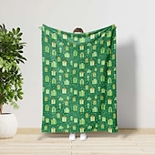 abordables Couvertures et plaids-Coffret cadeau de Noël couverture scandinave super douce, couvertures fantaisie en flanelle, chaudes, imprimées en 3D, cadeaux toutes saisons, décoration de Noël pour la maison, grande couverture