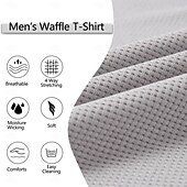 ieftine Tricou Waffle Knit-Bărbați Tricou Tricou Waffle Knit Tee Top Tricou cu maneca lunga Manșon Lung Quarter Zip Primăvara &amp; toamnă Bloc Culoare Modă Designer De Bază Peteci Fermoar Vacanță Stradă Ieșire Negru Bleumarin Kaki