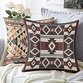 abordables Style Vintage-Housse de coussin décoratif vintage sud-ouest 1PC coussin carré en doux pour canapé housse de coussin pour chambre salon chaise