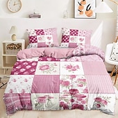 cheap 100% Cotton-Geometric Floral Pattern Duvet Cover Set Set Soft 3-Piece Luxury Cotton Bedding Set Home Decor Gift Twin Full King Queen Size Duvet Cover