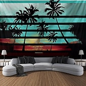 Χαμηλού Κόστους Ταπισερί Ωκεανικής Παραλίας-Καλοκαιρινές Φοινικιές Κρεμαστή Ταπισερί Τέχνης Τοίχου Μεγάλη Ταπισερί Μωσαϊκό Διακόσμηση Φωτογραφίας Φόντο Κουβέρτα Κουρτίνα Σπίτι Υπνοδωμάτιο Σαλονάκι Διακόσμηση