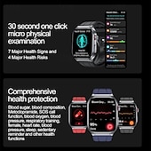 tanie Smartwatche-iMosi ET588 Inteligentny zegarek 1.96 in Inteligentny zegarek Bluetooth EKG + PPG Monitorowanie temperatury Krokomierz Kompatybilny z Android iOS Damskie Męskie Odbieranie bez użycia rąk Wodoodporny