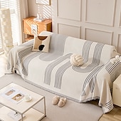 economico Tappetino per divano e copridivano trapuntato-copridivano in ciniglia bifacciale, copridivano in ciniglia reversibile, copridivano, asciugamano per divano, coperta con nappe, copridivano antigraffio per gatti
