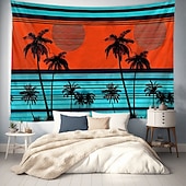 Χαμηλού Κόστους Ταπισερί Ωκεανικής Παραλίας-Καλοκαιρινές Φοινικιές Κρεμαστή Ταπισερί Τέχνης Τοίχου Μεγάλη Ταπισερί Μωσαϊκό Διακόσμηση Φωτογραφίας Φόντο Κουβέρτα Κουρτίνα Σπίτι Υπνοδωμάτιο Σαλονάκι Διακόσμηση