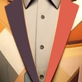 preiswerte Herren bedruckte Blazer-Herren Farbblock Geometrie Langarm Umlegekragen Geschäftlich Abstrakt Arbeit Büro-Outfit Ausgehen Knöpfe Druck Mehrere Taschen