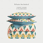 cheap 100% Cotton-Geometric Pattern Duvet Cover Set Set Soft 3-Piece Luxury Cotton Bedding Set Home Decor Gift Twin Full King Queen Size Duvet Cover