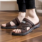 billige Uformelle sandaler-menns uformelle sandaler med åpen tå - komfortable justerbare stropper med sklisikker såle for sommerstrand- og utendørsbruk