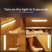 cheap Household Appliances-Motion Sensor LED Cabinet Light Type C Rechargeable Induction Night Light Wireless Portable Detector Lamp for Wardrobe Hallway