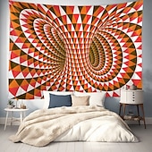 cheap Trippy Tapestries-3D Vortex Hanging Tapestry Dazzling Optical Illusion Wall Art Large Tapestry Mural Decor Photograph Backdrop Blanket Curtain Home Bedroom Living Room Decoration