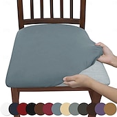 cheap Dining Chair Cover-Chair Seat Covers Soft Dining Chair Cover Stretch Removable Dining Room Chair Covers for Dining Room Kitchen Velvet Seat Covers for Dining Room