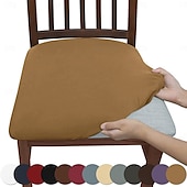 cheap Dining Chair Cover-Chair Seat Covers Soft Dining Chair Cover Stretch Removable Dining Room Chair Covers for Dining Room Kitchen Velvet Seat Covers for Dining Room