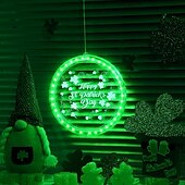 cheap Decorative Lights-St. Patrick&#039;s Day Decorative Window Light - Battery Powered Suction Cup Hanging Light for Irish Festival Decoration 1pc