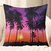 cheap Throw Pillows &amp; Covers-Summer Vibe Decorative Toss Pillows Cover 1PC Palm Trees Soft Square Couch Cushion Case Pillowcase for Bedroom Livingroom Sofa Chair