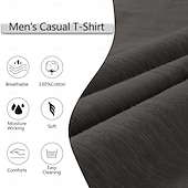 cheap Cotton Linen T-shirts-2 Pack Cotton Men&#039;s T Shirt Tee Top Short Sleeve Short Sleeves Crew Neck Round Neck Summer Plain Fashion Designer Basic Classic Style Basic Vacation Street Casual Orange Blue Army Green  Black Tee