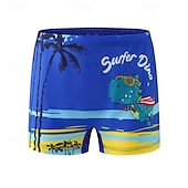 billiga Badkläder-Barn Pojkar Beach Shorts Dinosaurie Ärmlös Strand Semester Marinblå Sommar Kläder 4 år +
