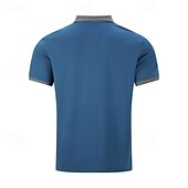 levne Pánské klasické polo-Pánské Golfová košile Golfové polokošile Práce Ležérní Klopa Krátký rukáv Základní Moderní Barevné bloky Slátanina Knoflíky Jaro léto Běžný Černá Námořnická modř Vodní modrá Hnědá Golfová košile