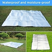 cheap Camping Accessories-Portable Moisture Proof Mat Comfortable Outdoor Camping Double Sided Moisture-proof Auminum Foil Foam Mat Picnic Camping