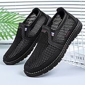levne Pánské tenisky-pánské nazouváky pro volný čas se vzorem houndstooth - prodyšné lehké mokasíny pro každodenní nošení a cestování