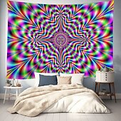 cheap Trippy Tapestries-3D Vortex Hanging Tapestry Dazzling Optical Illusion Wall Art Large Tapestry Mural Decor Photograph Backdrop Blanket Curtain Home Bedroom Living Room Decoration