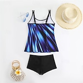 cheap One Pieces &amp; Tankinis-Women&#039;s One Piece Swimsuit Racerback Swimwear Swimwear White Yellow Breathable Quick Dry Lightweight Sleeveless - Swimming Surfing Beach Summer Spring Plus Size
