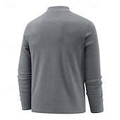 お買い得  メンズエリートTシャツ＆タンク-男性用 Tシャツ 長袖 スタンドカラー 春 冬 春 &amp; 秋 純色 カジュアル 普段着 レジャー カジュアル / スポーティ 速乾性 アスレイジャー カジュアル／普段着 ブラック ルビーレッド ブラウン メンズトップTシャツ