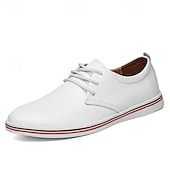 cheap Semi-Formal-Men&#039;s Casual Lace-Up Shoes – Vibrant Faux Leather Upper, Lightweight Design, Non-Slip Sole, Perfect for Everyday Wear and Summer Outings