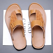 cheap Outdoor Sandals-Men&#039;s Geometric Embossed Open-Toe Sandals – Adjustable Strap Design for Casual Beach and Summer Wear