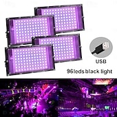 abordables Lampes de travail-Lampe de poche à lumière noire USB 5 V, lampe de travail à lumière violette UV avec source de lumière d&#039;ambiance de scène, lumières de fête à l&#039;intérieur pour la vie à la maison 1 pièce