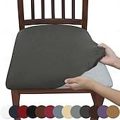 cheap Dining Chair Cover-Chair Seat Covers Soft Dining Chair Cover Stretch Removable Dining Room Chair Covers for Dining Room Kitchen Velvet Seat Covers for Dining Room