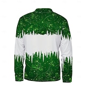 cheap Men's 3D Sweatshirts-St. Patrick's Day Men's Graphic Saint Patrick Day Hoodies Quarter Zip Sweatshirt Hooded Sweatshirt Stand Collar Daily 3D Print Vacation Going out Streetwear Green Print Spring &amp; Fall Designer