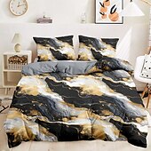 economico 100% cotone-Set copripiumino in cotone 100% set modello in marmo set copripiumino set biancheria da letto morbido set biancheria da letto di lusso 2/3 pezzi decorazioni per la casa regalo copripiumino re regina