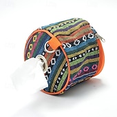 ieftine Bucătăria de tabără-cutie de șervețele pentru camping în aer liber / mașină / suport pentru prosoape de hârtie pentru rolă de acasă / geantă pliabilă pentru șervețele în stil etnic / cutie de depozitare diverse