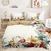 baratos 100% algodão-Conjunto de capa de edredom com padrão floral, conjunto de edredom estampado, conjuntos de cama de algodão com fronha envelope, decoração de quarto, capa de edredom king queen