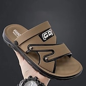 billige Uformelle sandaler-menns uformelle sandaler med åpen tå - komfortable justerbare stropper med sklisikker såle for sommerstrand- og utendørsbruk