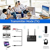 levne Bluetooth pomůcky-nové řešení bluetooth 5.4 qualcomm přijímací vysílač 2 v 1 auxrca auto tv aptx adaptive
