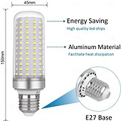 baratos Lâmpadas LED em Forma de Espiga-lâmpadas de milho LED e27 - 40w não reguláveis 175v-265v para iluminação doméstica, parede, luminárias de chão &amp;lustres 3 peças