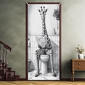 cheap Garage &amp; Door Banners-Door Decorations Door Covers Funny Animals Door Tapestry Door Curtain Decoration Backdrop Indoor/Outdoor Door Banner for Front Door Farmhouse