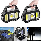 abordables Lampes de travail-1 lampe de poche portative COB haute luminosité pour l&#039;extérieur, projecteur multifonctionnel pour camping solaire, utilisation en extérieur