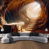 abordables Tapisserie Religieuse-Tapisserie suspendue Jésus Ange Art mural Grande tapisserie Décor mural Photographie Arrière-plan Couverture Rideau Décoration maison Chambre Salon