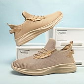 abordables Zapatillas de Correr para Hombres-Zapatillas de running de malla verde neón para hombre: zapatillas ligeras y transpirables para deportes, gimnasio y ropa informal