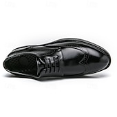 preiswerte Formell-Herren-Oxford-Schuhe im Brogue-Stil mit Flügelkappe aus Kunstleder – klassisches Schnürdesign für formelle Anlässe, Business und Hochzeiten