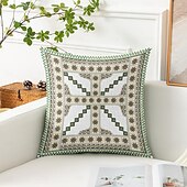 cheap Vintage Style-Vintage Decorative Toss Pillows Cover 1PC Vintage Ethiopian Cross Print Soft Square Couch Cushion Case Pillowcase for Bedroom Livingroom Sofa Chair