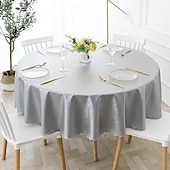 abordables Nappes-nappe ronde nappe en vinyle essuyable nappe de printemps toile cirée ferme pique-nique en plein air couverture de table en tissu pour salle à manger de mariage