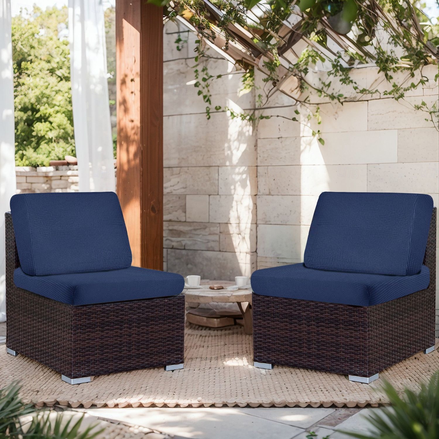 economico Copertura per Cuscini da Patio-Copricuscini per divano 100% impermeabili, copricuscini elastici per divani, copridivani e protezioni per mobili