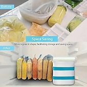 お買い得  キッチン用品＆小物-冷凍食品ブロックメーカー1個、冷凍食品ブロックメーカー、残り物やスープを冷凍するための食事準備バッグ容器、スープ冷凍モールド、スープ、ソース、スープ、シチュー、スムージー用の冷凍トレイ、レストランキ