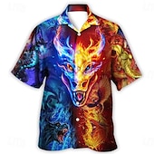 preiswerte Ozean-Druck-Herren Tropisch Fische Hemd Hawaiihemd Sommerhemd Aloha-Shirt Kurzarm Hemd Umlegekragen Tropisch Modisch Hawaiianisch Casual Hawaiianisch Festtage Weiß Gelb Schwarz / Braun S M L