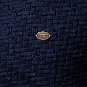 billige Herre Elite Hettegensere &amp; Sweatshirts-Herre Cardigan Genser Kofte Riflet Strikke Vanlige topper Knepp opp Knapp ned Helfarge V-hals Strikketøy Mote Arbeid Avslappet Klær Vår &amp; Vinter Navyblå Beige S M L